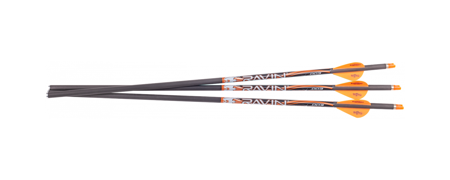 Ravin Match Weight Lighted Arrows 400gr. 3 Pack, Carbon - R133 - Ravin Crossbows