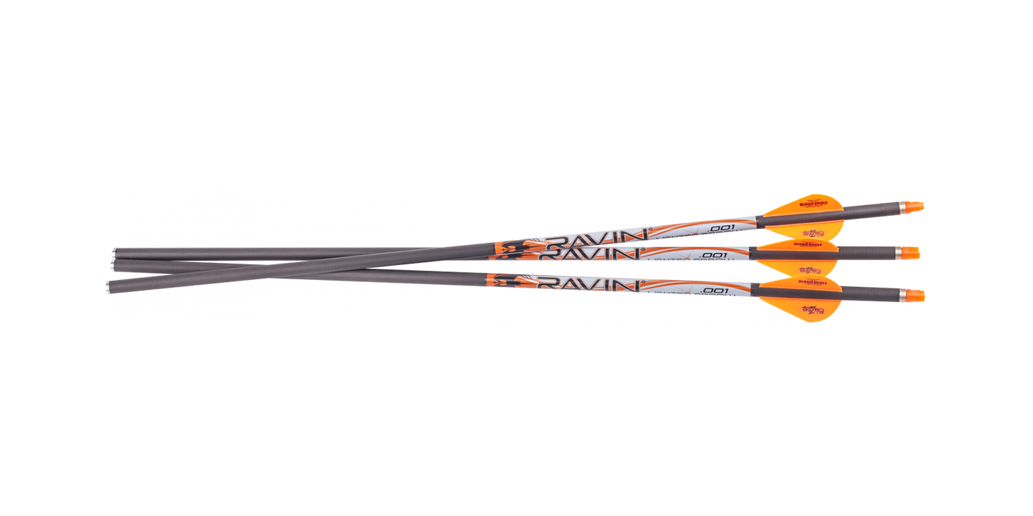 Ravin Match Weight Lighted Arrows 400gr. 3 Pack, Carbon - R134