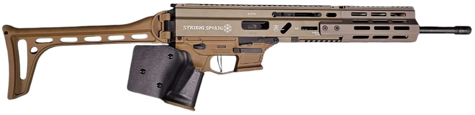 Grand Power Stribog SP9A3G 9mm 16" Rifle Base, FDE CA Compliant - Grand Power