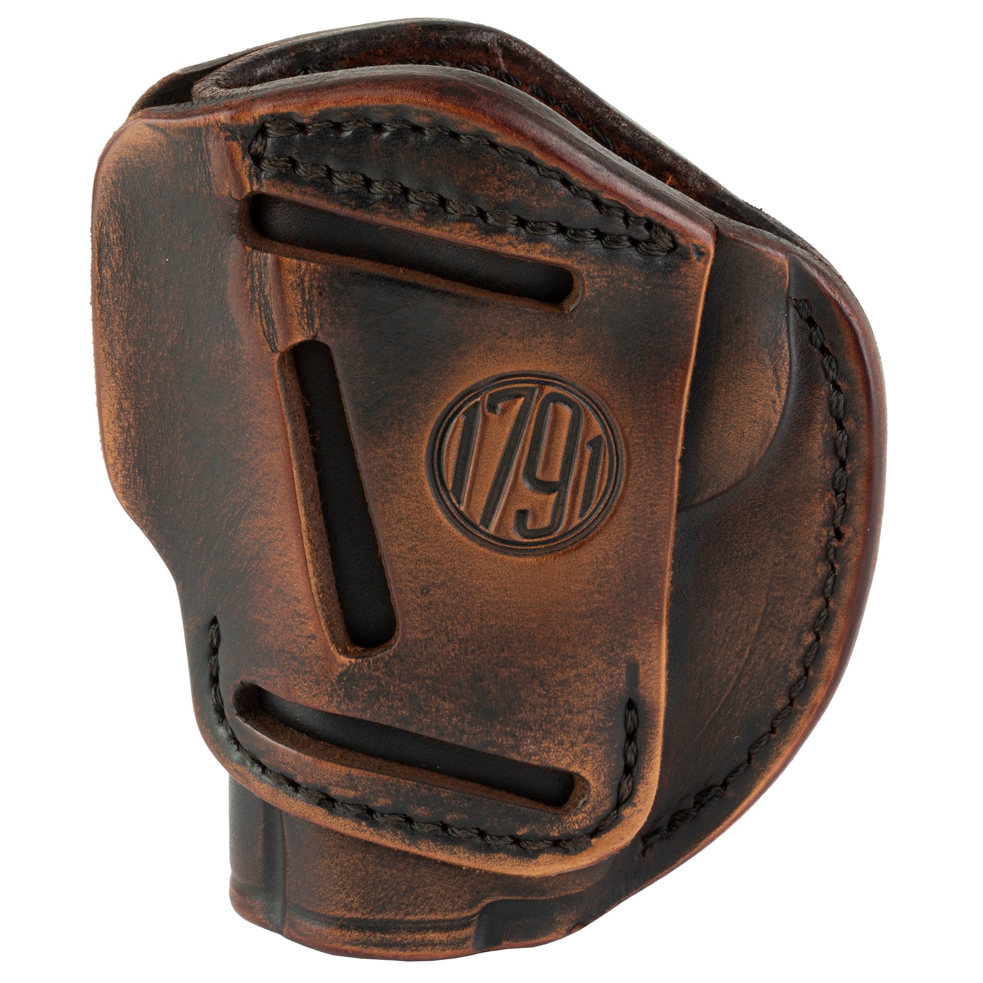 1791 Gunleather 1911 3"/4" 3-Way IWB/OWB Ambidextrous Leather Holster, Vintage Brown - 3WH1VTGA - 1791 Gunleather
