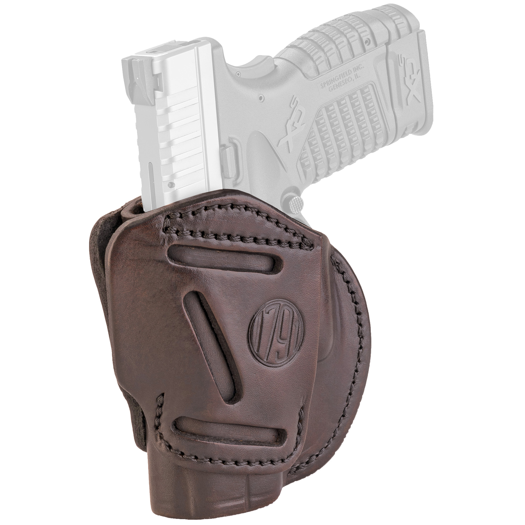 1791 3 Way Holster Belt Holster Ambidextrous Signature Brown 3WH-4-SBR-A - 3WH4SBRA