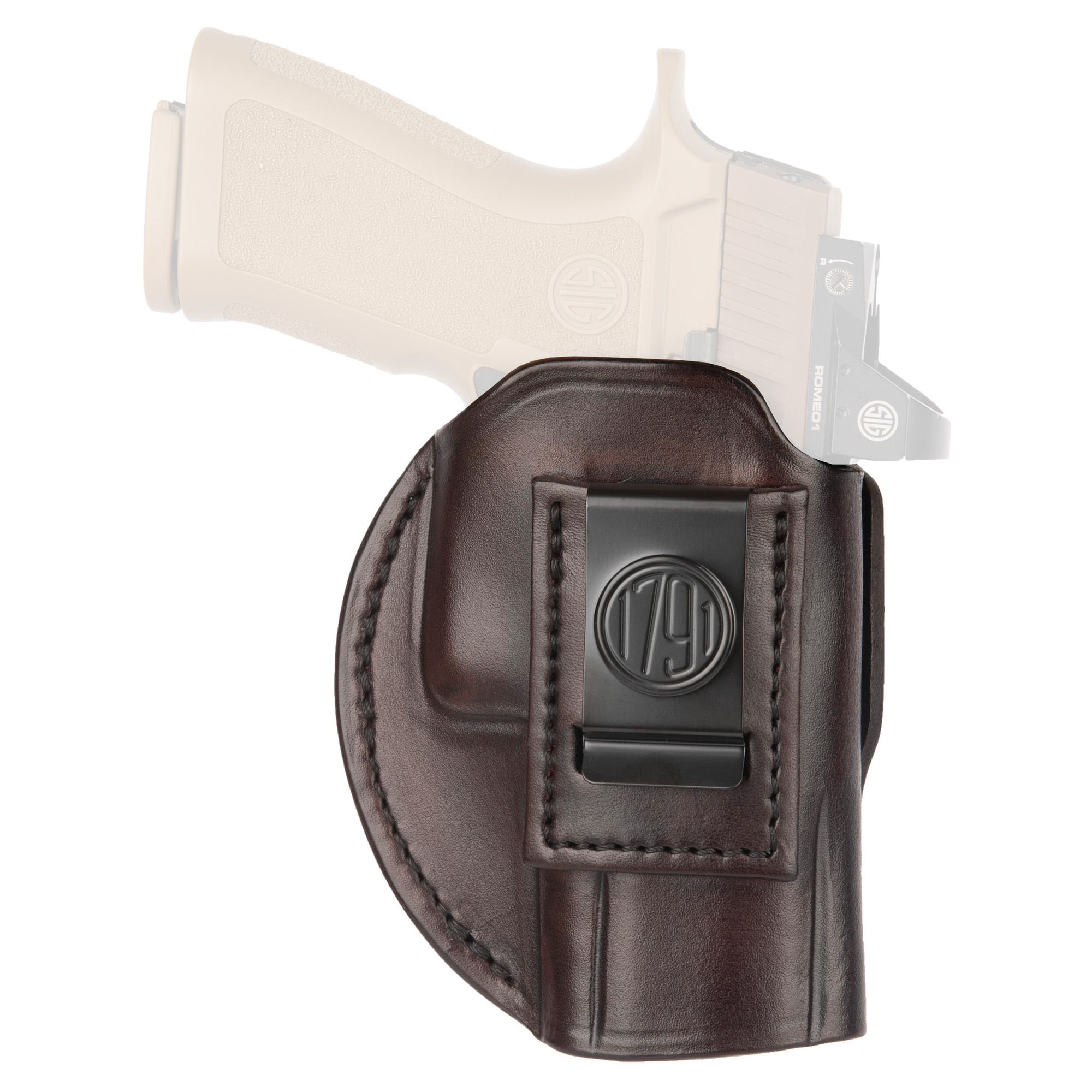 1791 4 Way Right Hand IWB/OWB Holster, Size 6 Brown Leather  - 4WH6SBRR - 1791 Gunleather