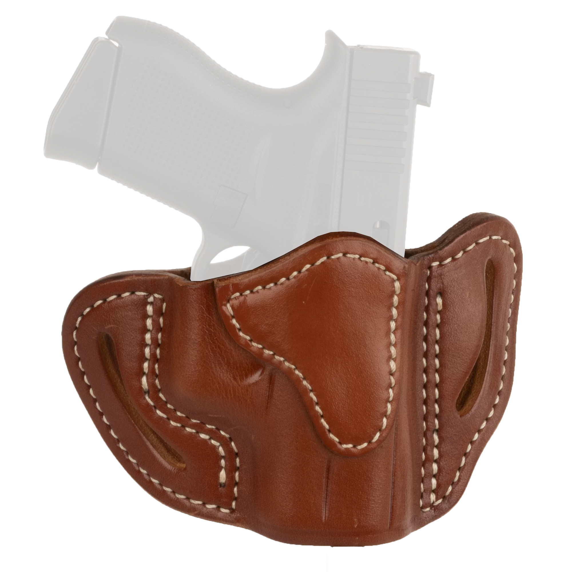 1791 Gunleather BHC Right Hand Open-Top Multi-Fit Belt Holster, Vintage Leather - ORBHCVTGR - 1791 Gunleather