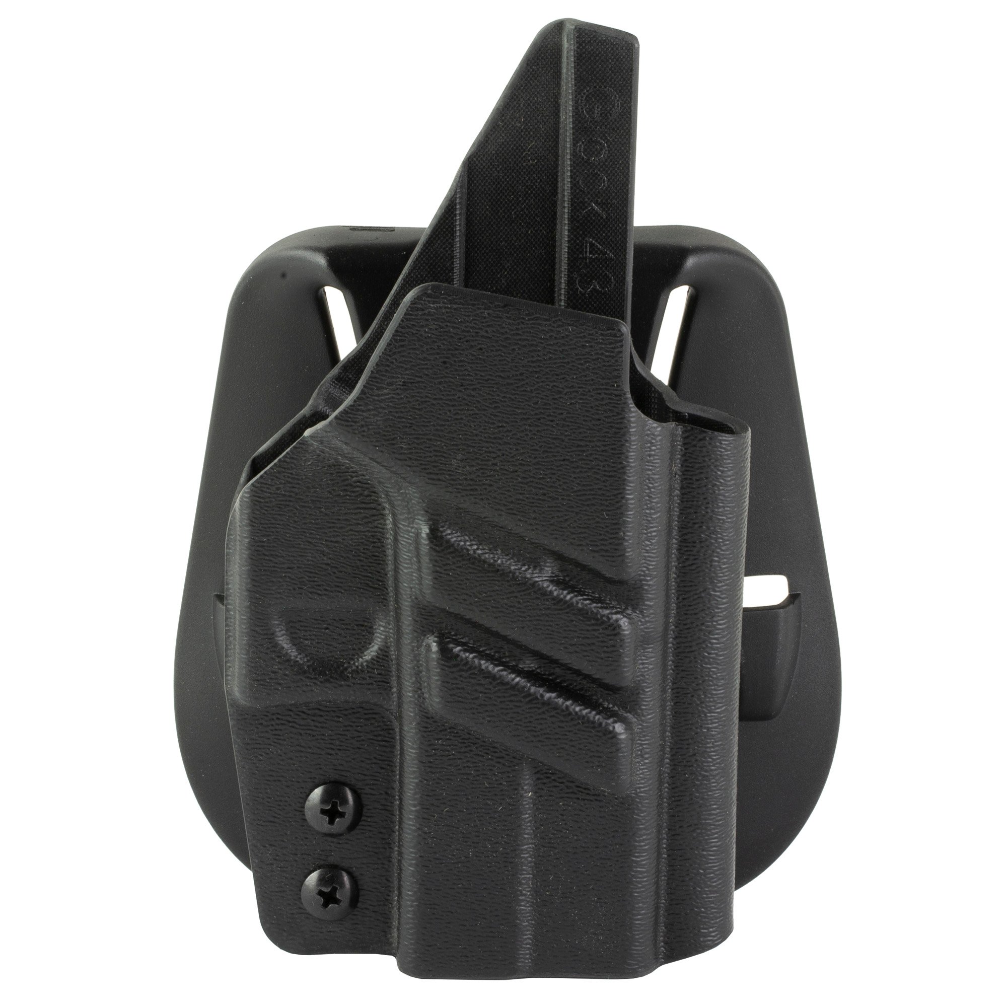 1791 Tactical Paddle Holster, OWB, Kydex, fits Glock 43X MOS, Right Hand, Black