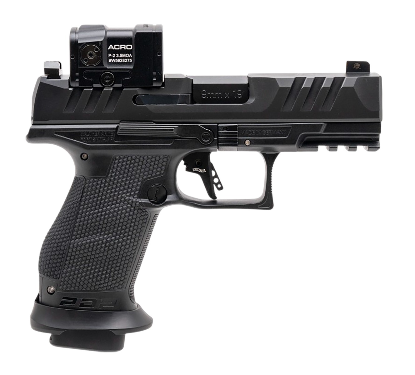 Walther Arms PDP Compact Professional ACRO 4" 9mm 18rd Pistol, Black - 4797067 - Walther