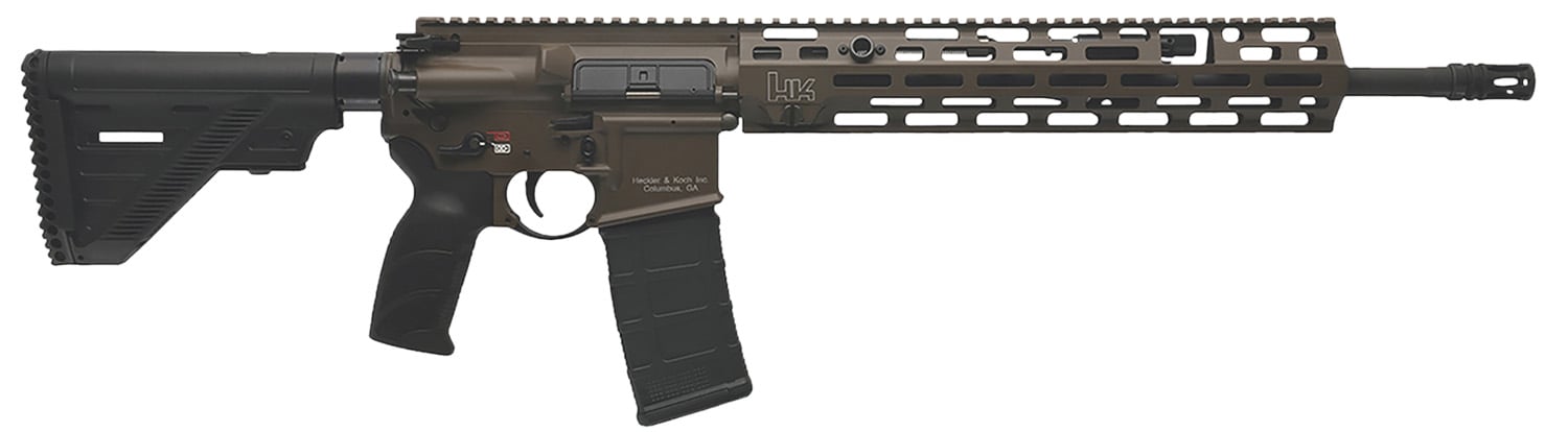 HK MR556 A4 16.5" 5.56x45mm Ambi Rifle, Patriot Brown - 180689 - H&K