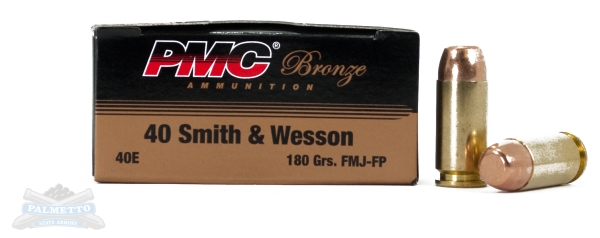 PMC Bronze 40 S&W 180gr FMJFP Ammunition 50rds - 40E - Pmc