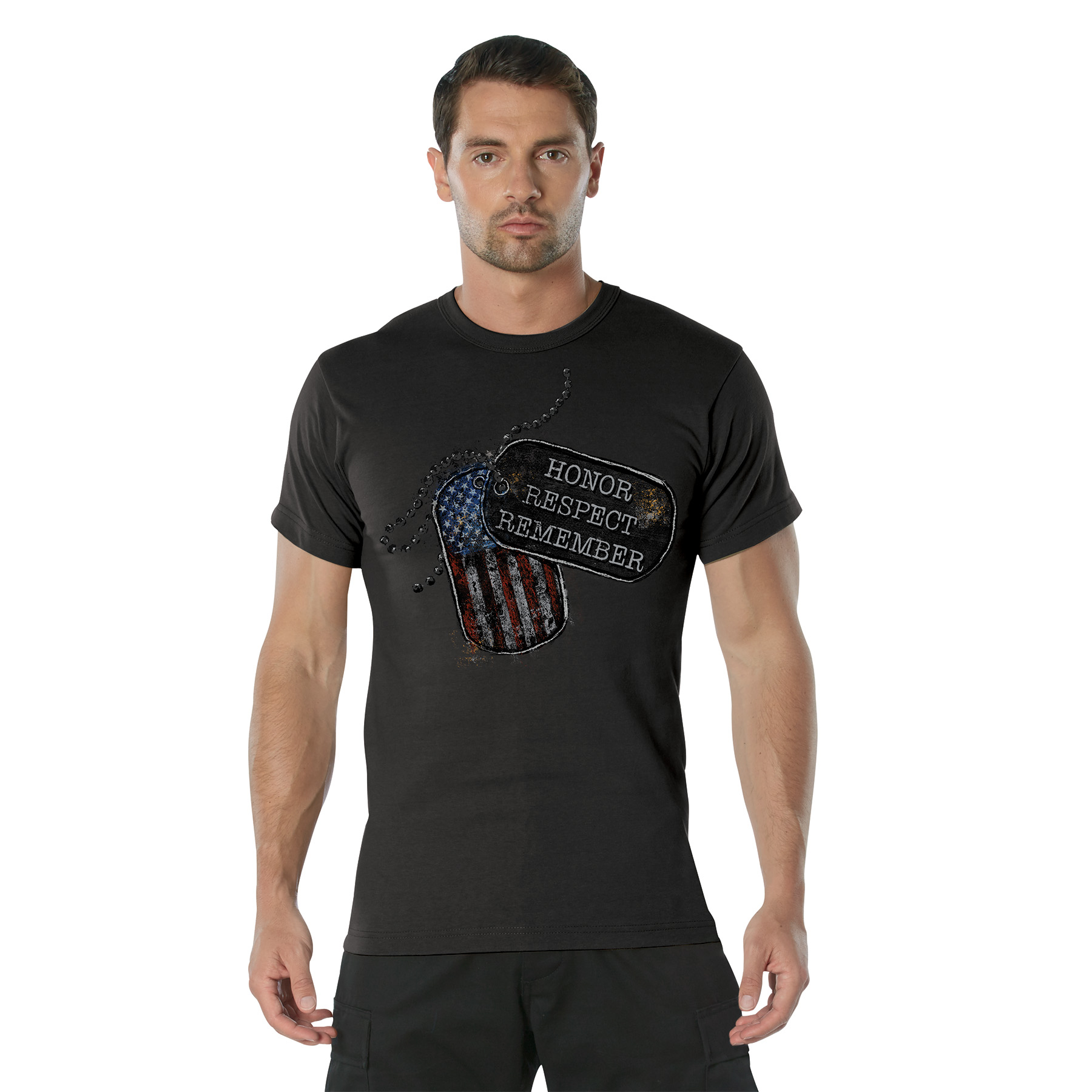Rothco Rothco Honor Respect Remember T-Shirt - Black, Small