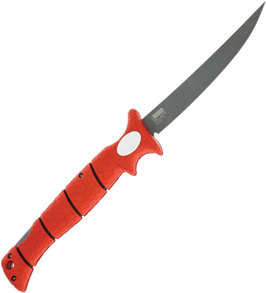Bubba Blade Tapered Flex Folding Fillet Knife, Red - 1112554 - Bubba Blade