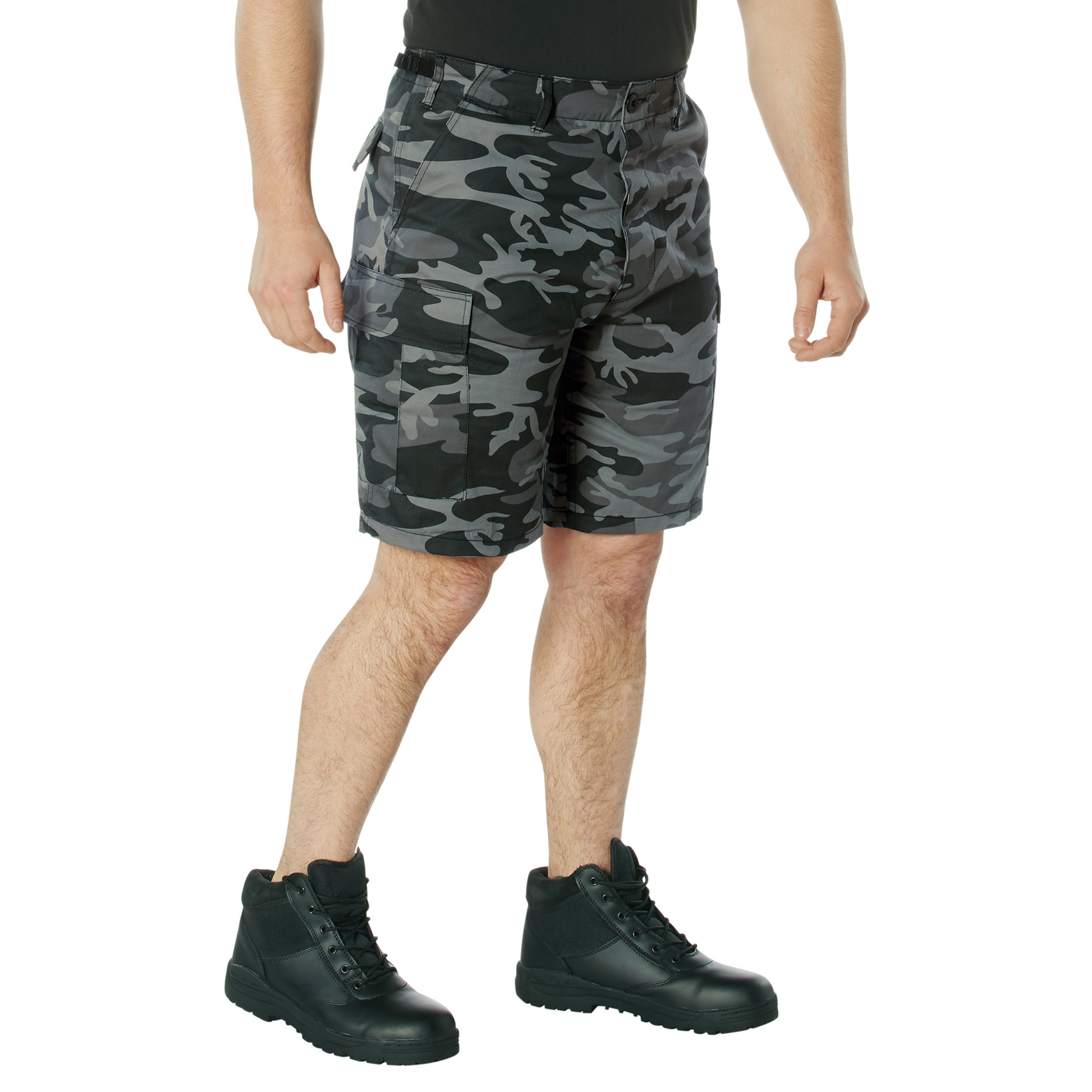 Rothco Rothco Colored Camo Bdu Shorts - Black Camo, Medium