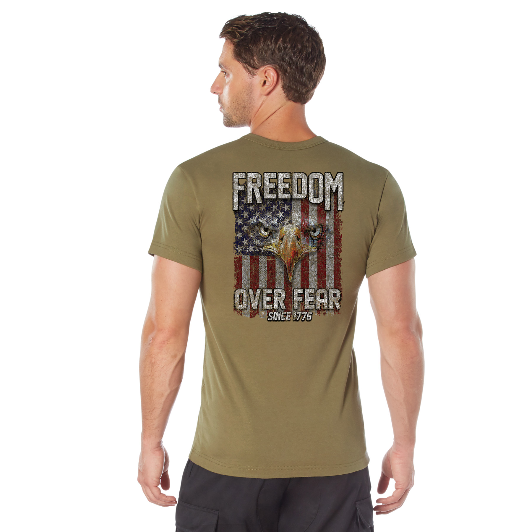 Rothco Rothco Freedom Over Fear T-Shirt - Coyote Brown, Small