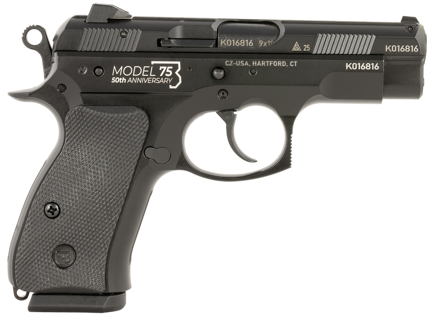 CZ 75 D 50th Anniversary Compact 3.75" 9mm 15rd Pistol - 91123 - Cz