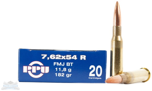 PRVI Partizan 7.62X54R 182gr FMJ Ammunition 20rds - PP76254F - Prvi Partizan