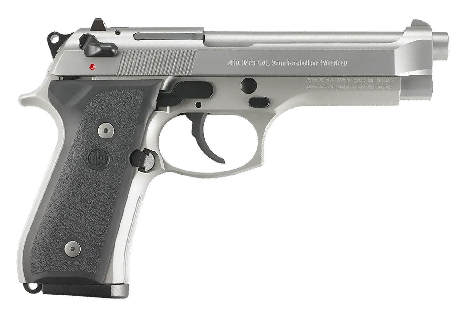 Beretta 92FS INOX 9mm Pistol, 4.9" Barrel, Silver - JS92F510 - Beretta