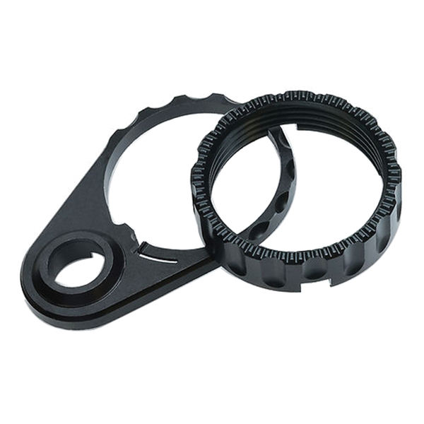 Lantac RPS End Plate and Castle Nut, Black - Lantac
