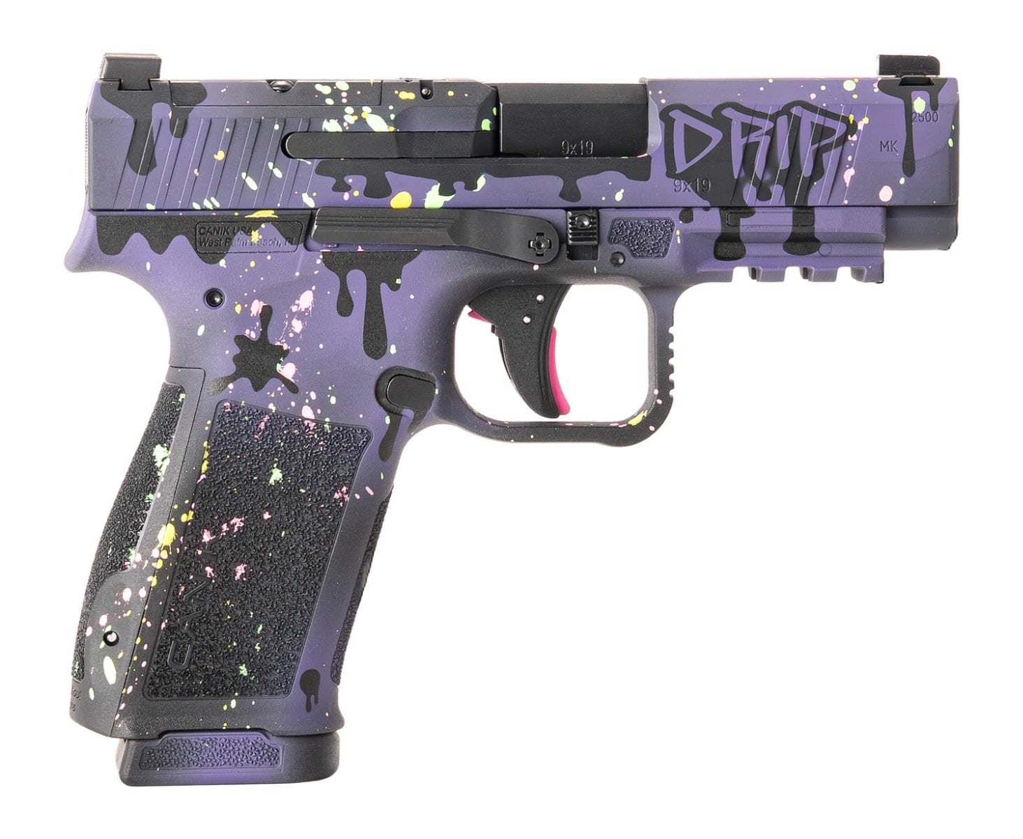 Canik Pistol METE MC9LS Signature Series Midnight Drip 3.64" 9mm 17rd OR Pistol - HG7896DRP-N - Canik