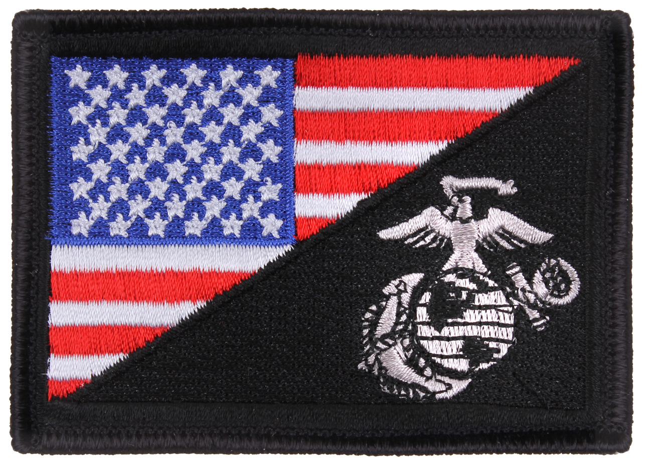 Rothco Rothco Us Flag - Usmc Eagle, Globe And Anchor Morale Patch, Red - White - Blue