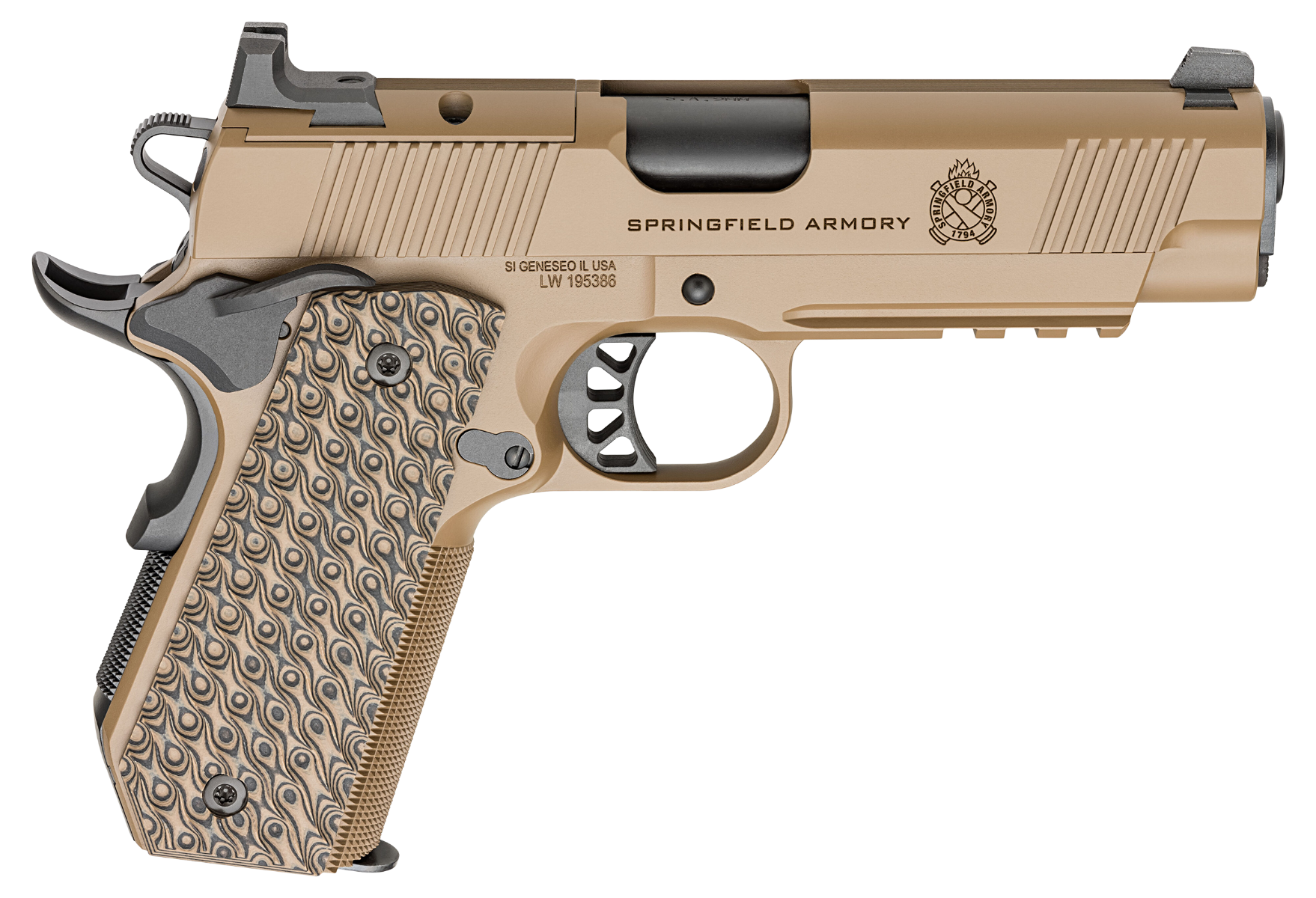 Springfield 1911 TRP Carry 9mm 9rds 4.25" Coyote Brown - Optic Ready - PCR9127LRCB-CCAOS - Springfield Armory