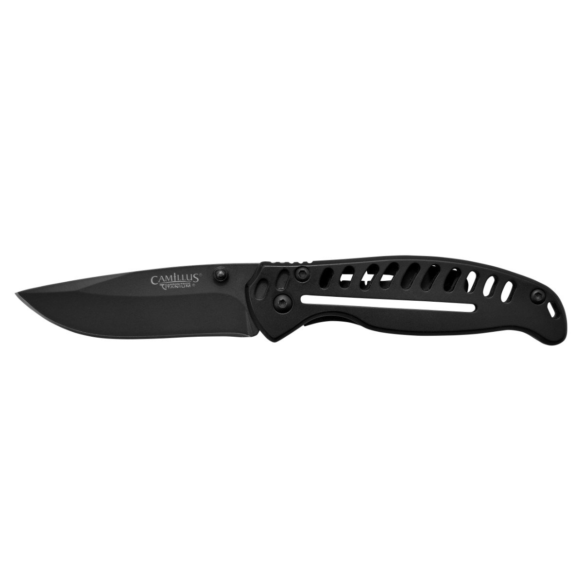 Camillus EDC3 Folding Drop Point Knife, Black - CAM-19430-001