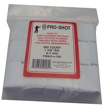 Pro-Shot 6mm-7mm Square Cleaning Patches 13/8in. 500 Count - -13/8-500 - Proshot