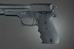 Hogue Rubber Grips for Sig Sauer P220 with Finger Grooves Black 20000 - Hogue