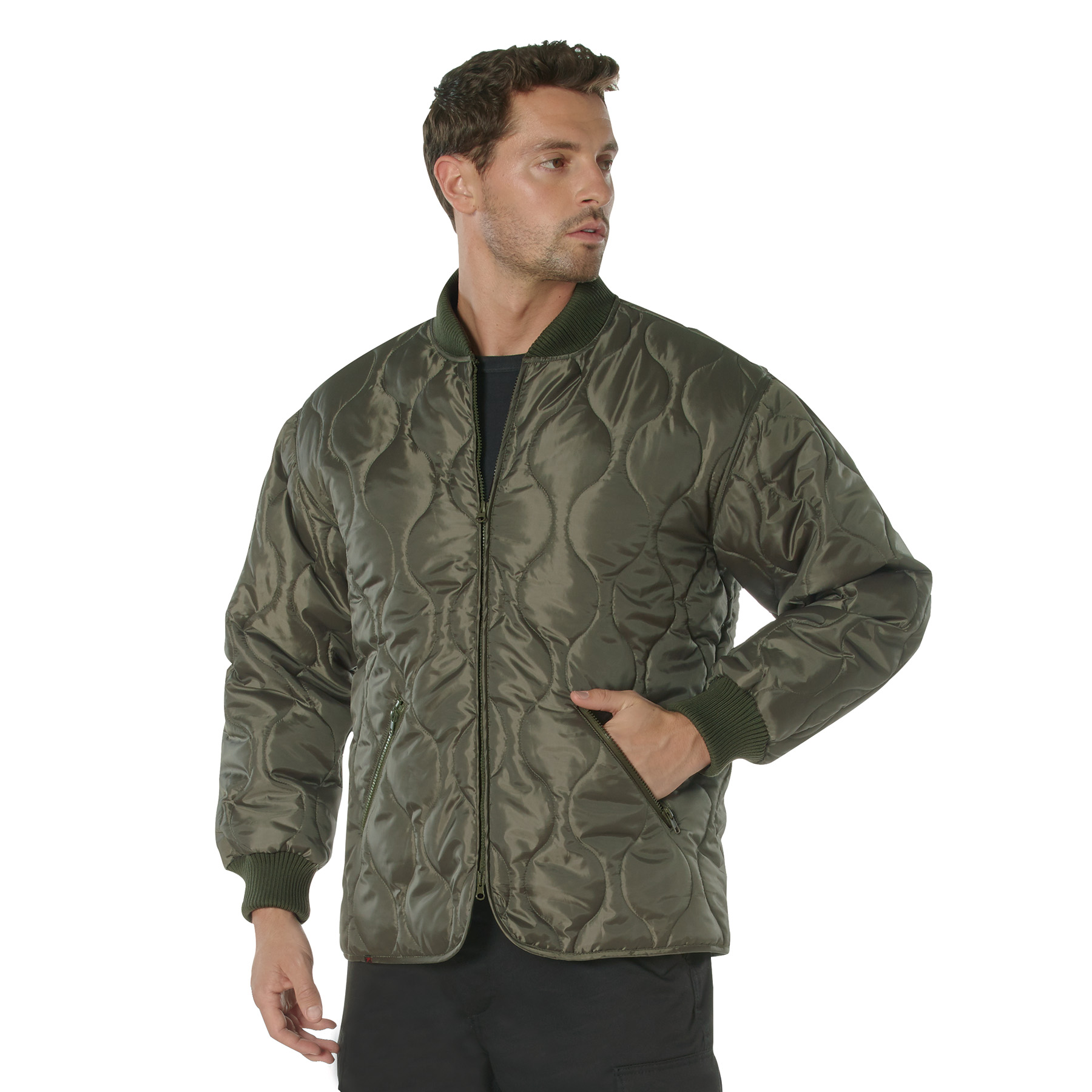 Rothco Rothco Concealed Carry Quilted Woobie Jacket - Olive Drab, Medium