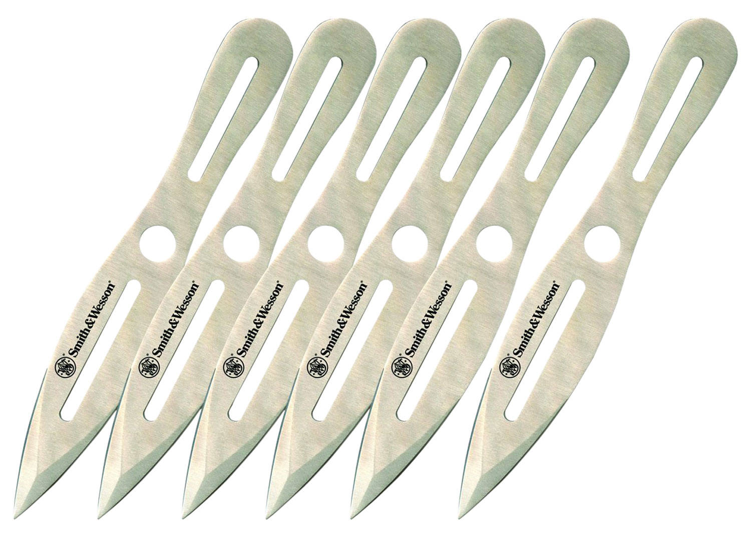 Smith & Wesson Dual Edged Spear Point Throwing Knife Set, 6/pack - SWTK8CP - Bti Tools