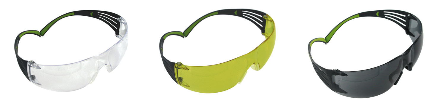 3M Peltor Sport SecureFit 400 Wraparound Anti-Fog Safety Eyewear, Clear/Amber/Gray Lens - SF4003PK6 - Peltor