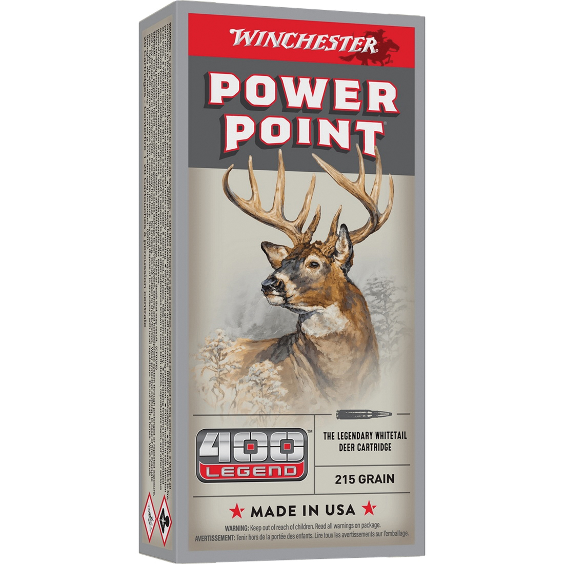 Winchester Ammunition .400 Legend 215 gr Power-Point 20rds Rifle Ammo for High-Impact Shooting - X4001 - Winchester