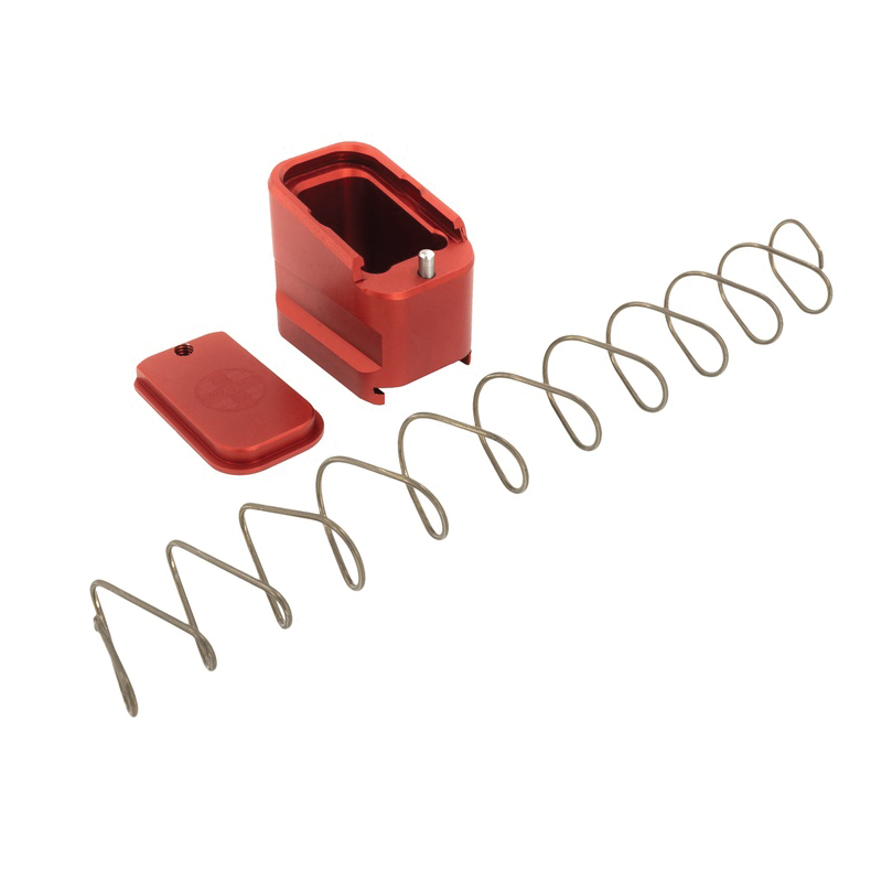 Shield Arms Glock 19/23 4/5 Round Magazine Extension, Red - G19-ME-5-RED - Shield Arms