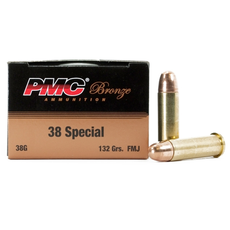 PMC Bronze 38 Special 132gr FMJ Ammunition 50rds - 38G - Pmc
