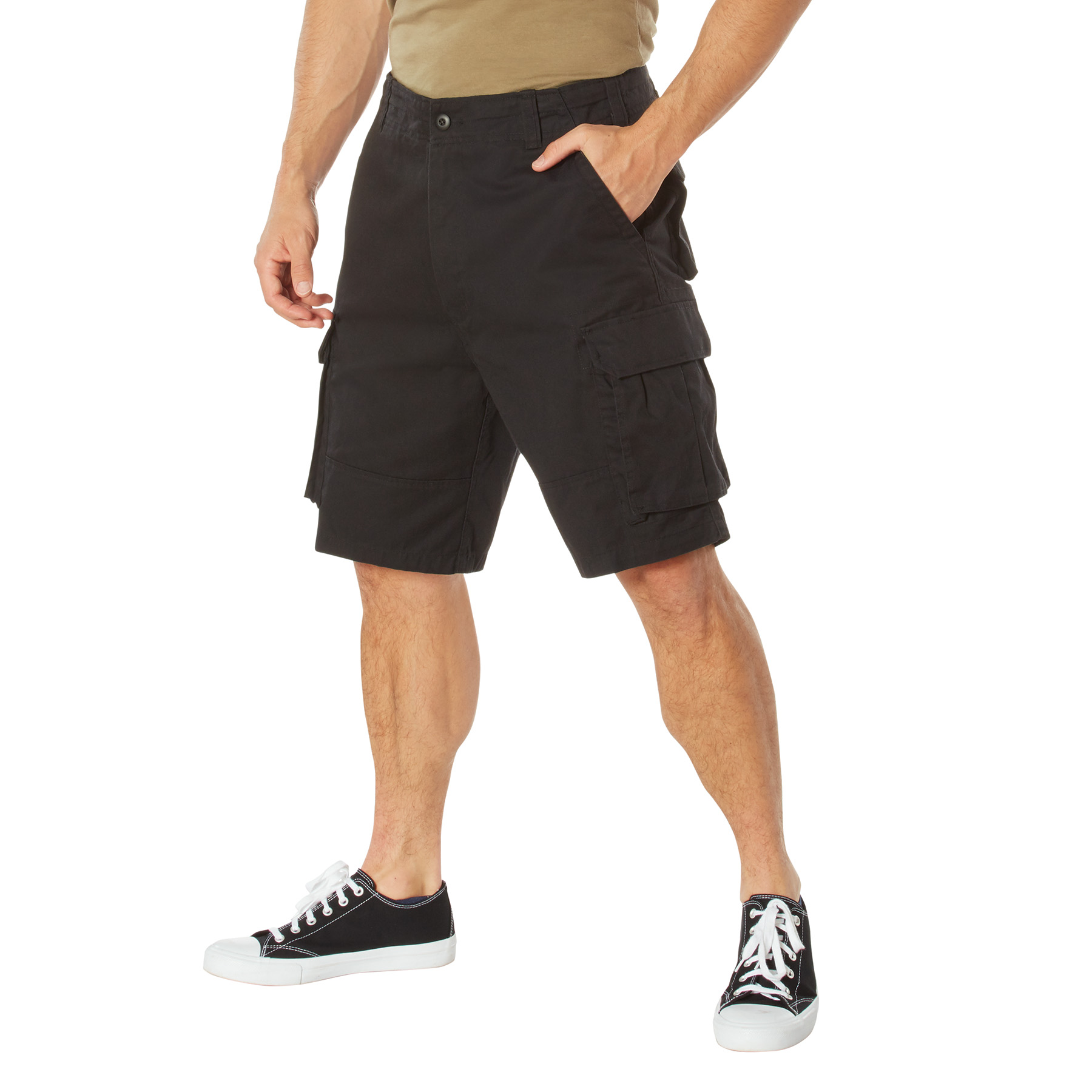 Rothco Rothco Vintage Paratrooper Cargo Shorts - Black, Medium