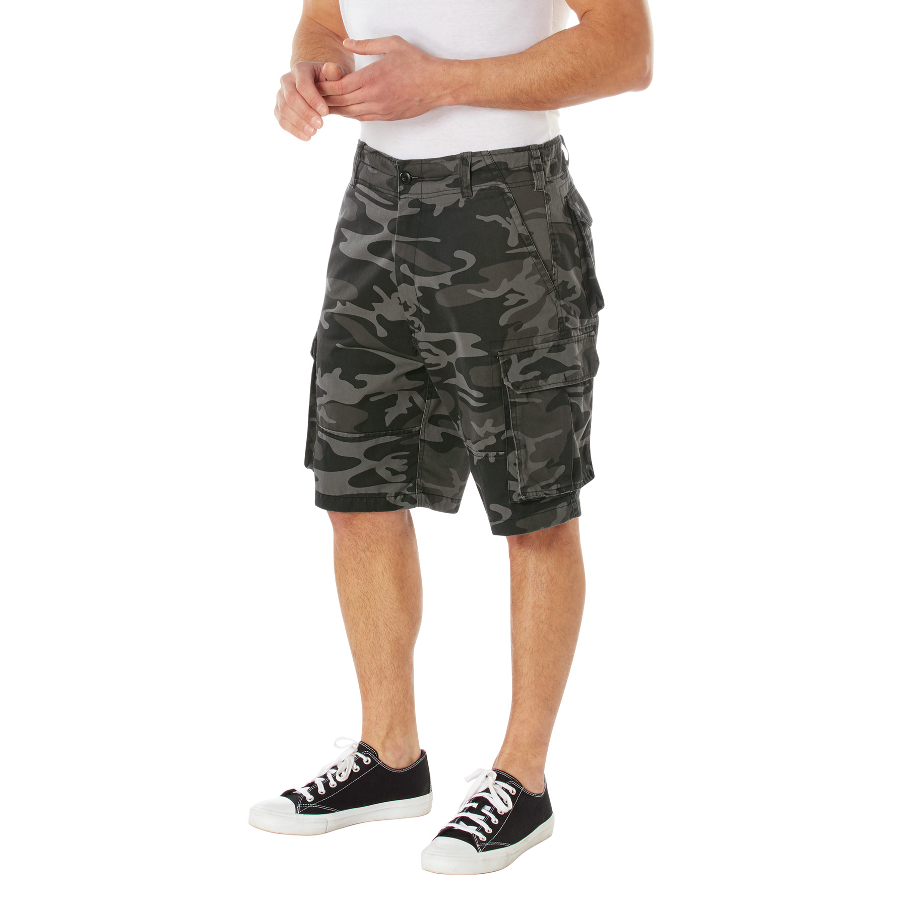 Rothco Rothco Vintage Paratrooper Cargo Shorts - Black Camo, X-Large