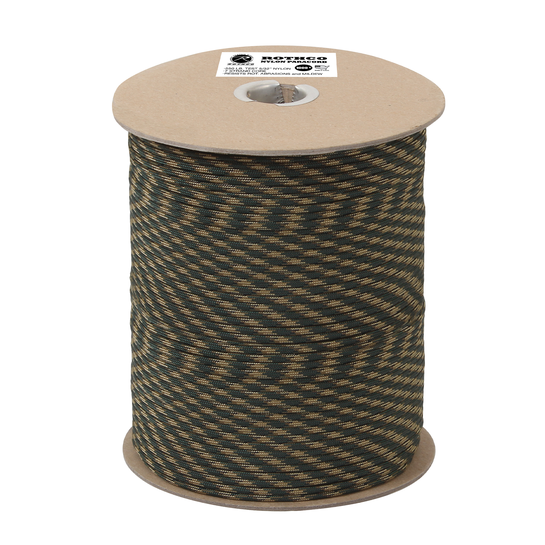 Rothco Rothco Nylon Paracord 550Lb 1000 Foot Spool - Woodland Camo
