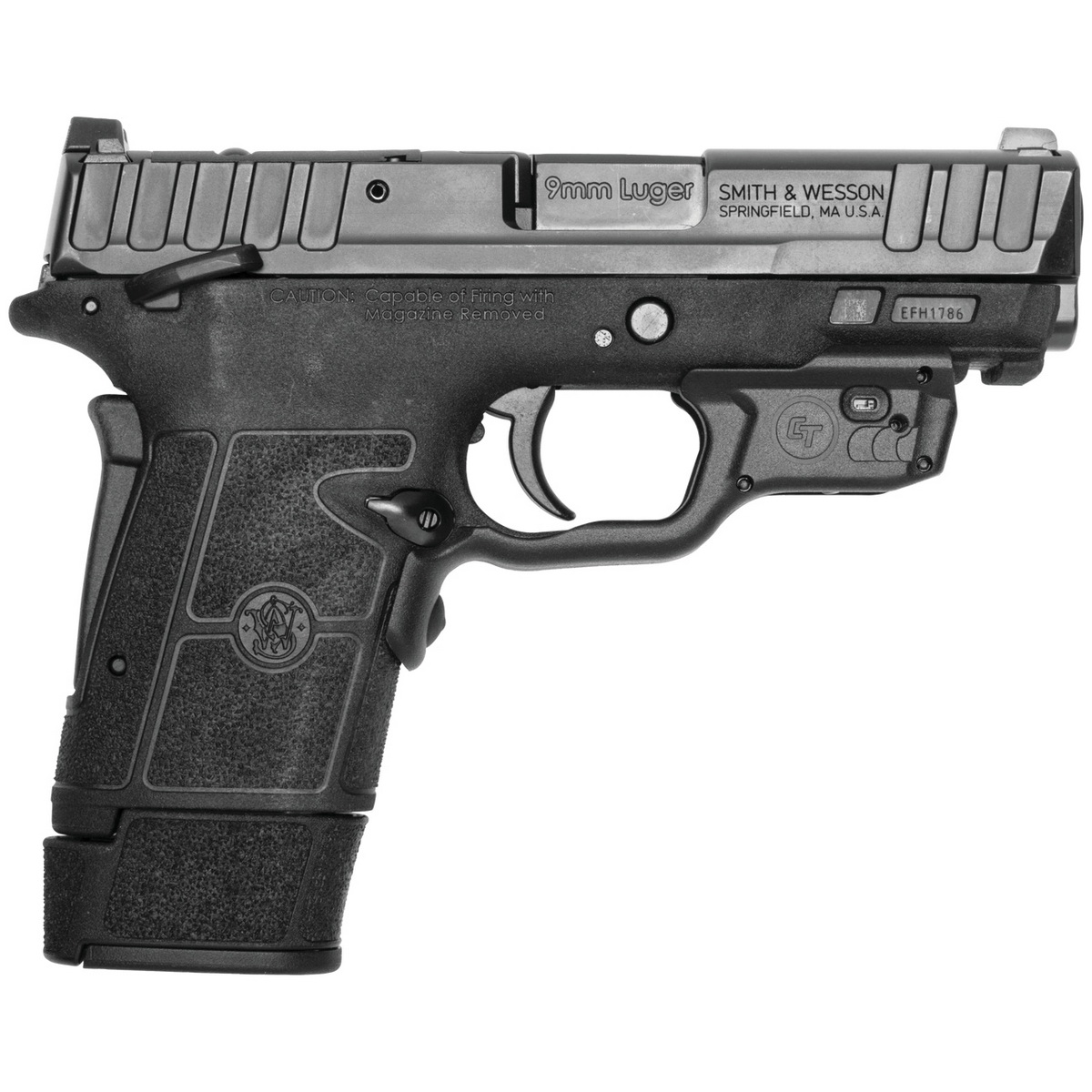 Smith & Wesson Equalizer with CT Laserguard 9mm 3.68" 10/13/15rds Pistol, Black - Precision with Laser - 14188 - Smith & Wesson