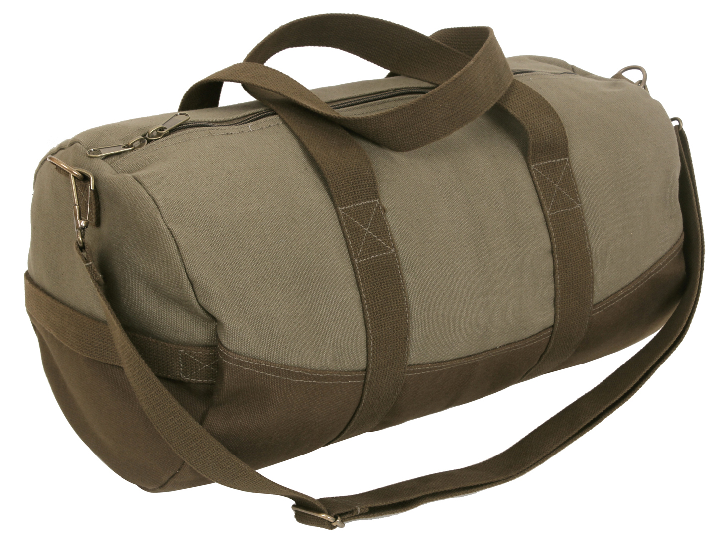 Rothco Rothco Two-Tone Canvas Duffle Bag With Brown Bottom