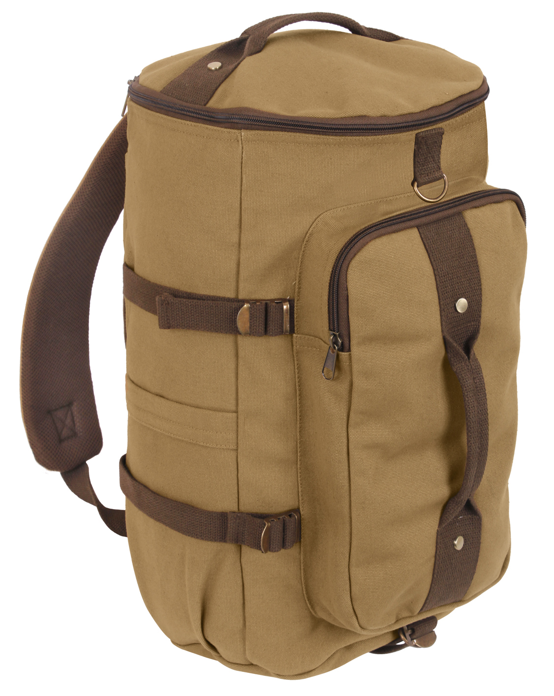 Rothco Rothco Convertible Canvas Duffle - Backpack - 19 Inches, Coyote Brown