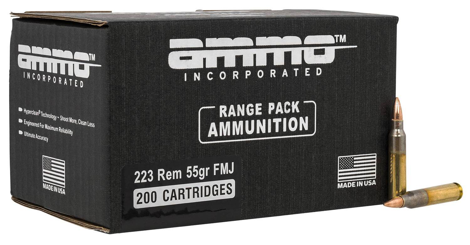 Ammo Inc 55gr .223 Rem FMJ Ammo, 200rd - 223055FMJ-A200 - Ammo Inc