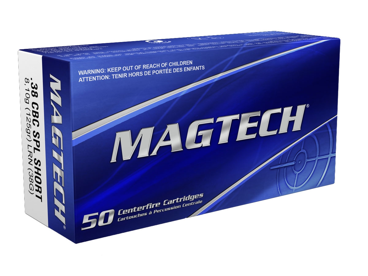 Magtech 125gr LRN 38 Special Short Ammo, 50 rds/box - 38G - Magtech