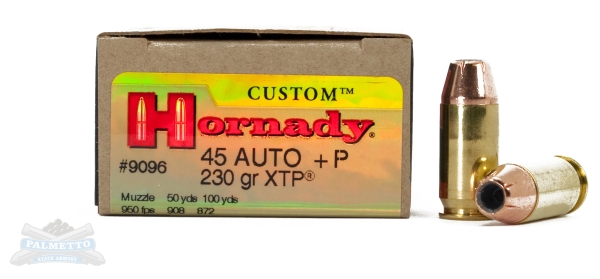 Hornady 45 ACP +P 230 gr XTP Custom Pistol Ammunition 20rds - 9096