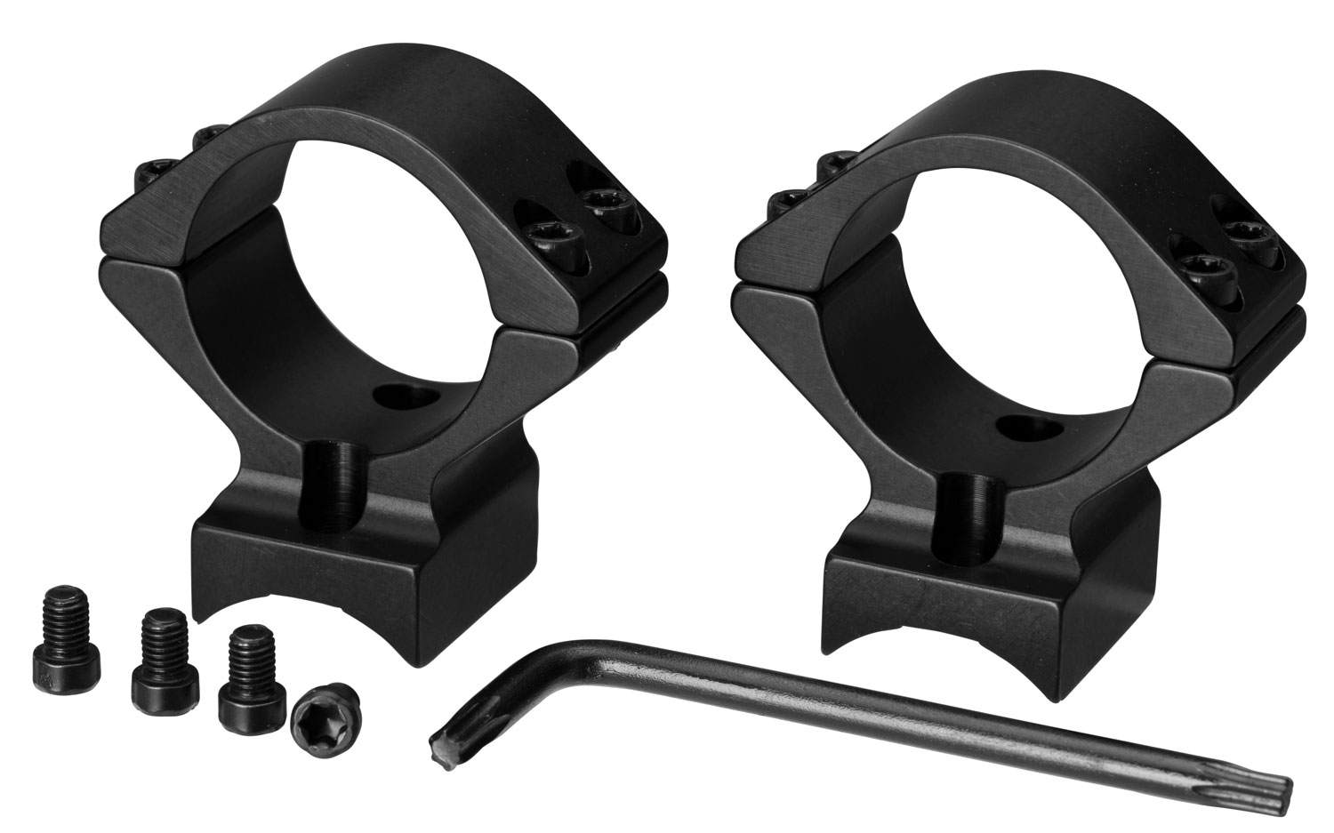 Browning T-Bolt 1 inch Standard Aluminum Alloy 2-Piece Integrated Scope Ring, Matte Black - 12338 - Browning