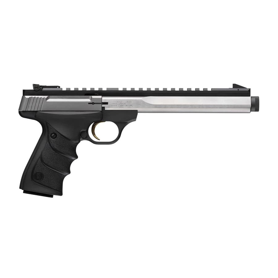 Browning Buck Mark Contour Stainless Suppressor-Ready .22LR 7.65" 10rds Pistol, Black - 051590490 - Browning