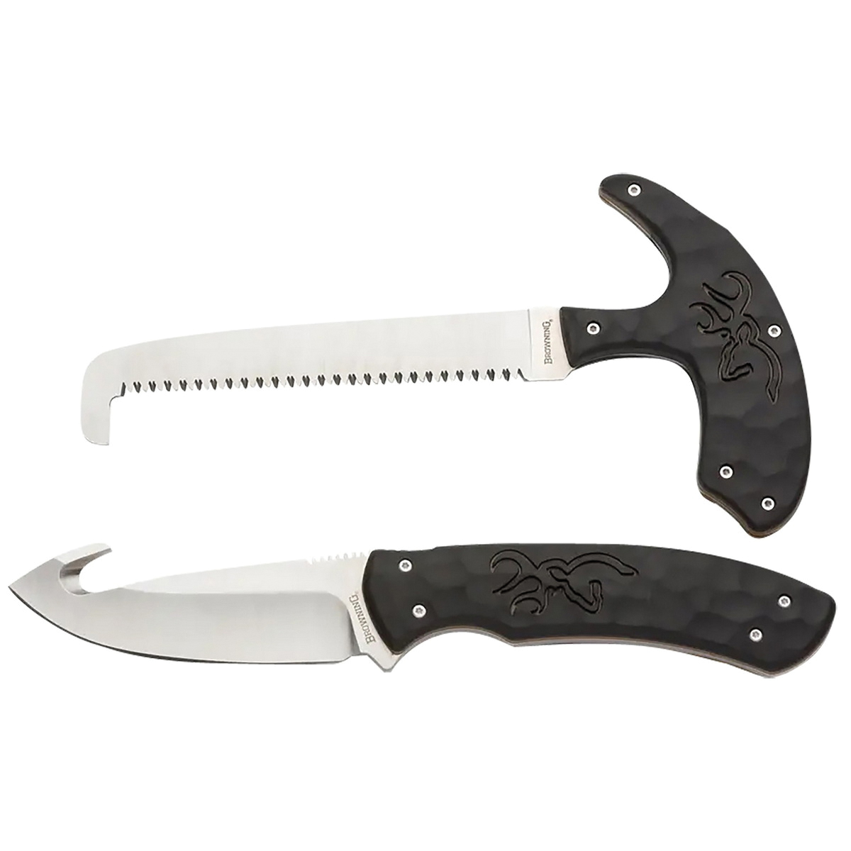 Browning Primal Combo Knife Combo Drop Point/Gut Hook/Skinner/Saw Black - Multi-Function - 3220420 - Browning