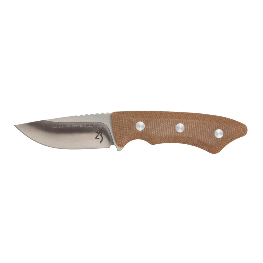 Browning Guide Series Fixed Small Knife Drop Point Brown - Durable, Lightweight and Reliable Handle - 3220498B