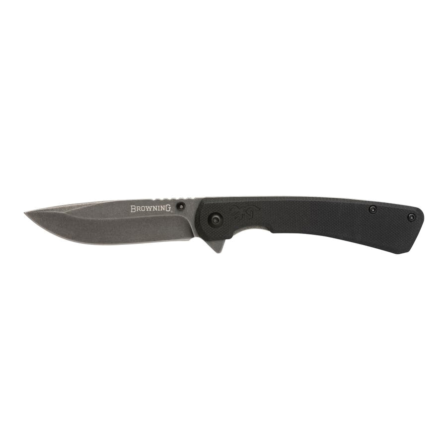 Browning Browning Branded Rock Folder Folding Knife Drop Point Black - Durable, Lightweight and Reliable Handle - 3220514
