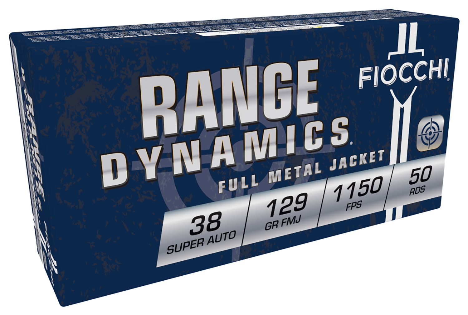 Fiocchi Range Dynamics .38 Super Auto 129gr FMJ Ammo, 50rds - 38SA - Fiocchi