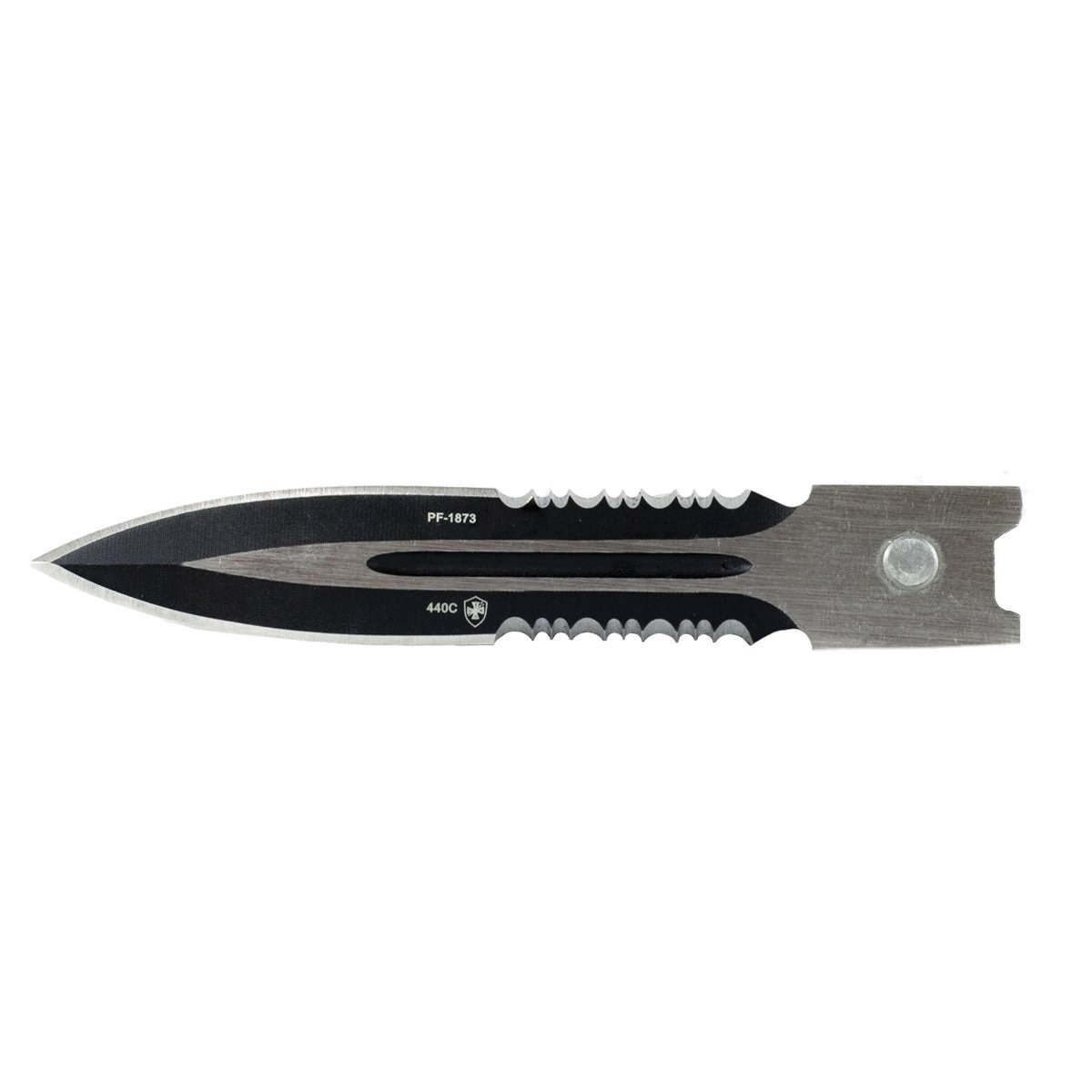 Templar Knife Come and Take It Folding Knife Dagger Serrated, Black - Templar Knife
