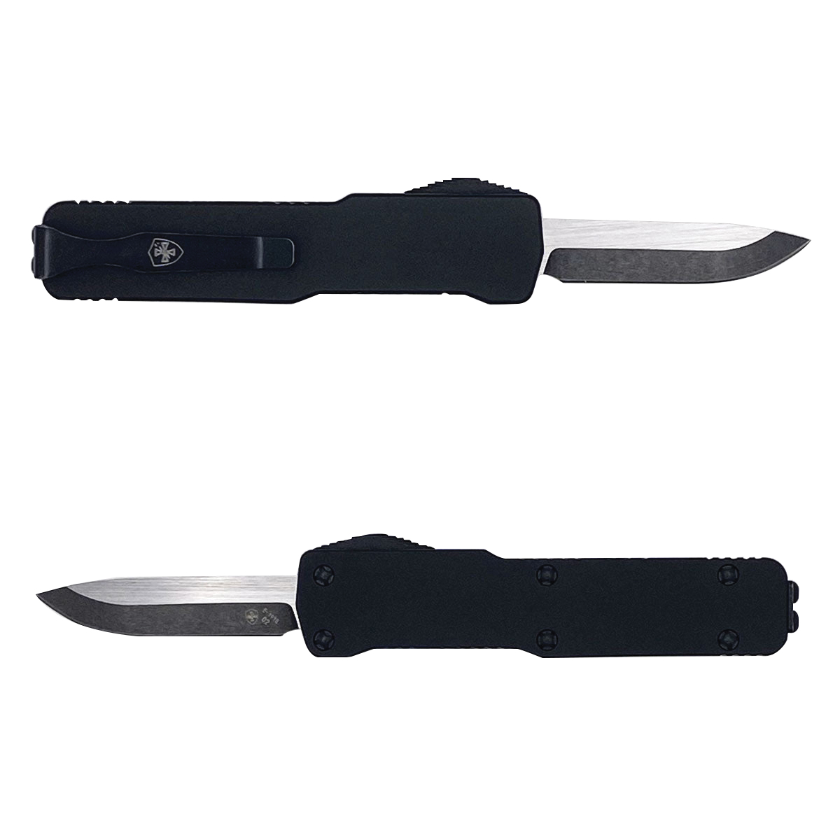 Templar Knife Premium Lightweight Folding/OTF Knife Drop Point, Black - Templar Knife