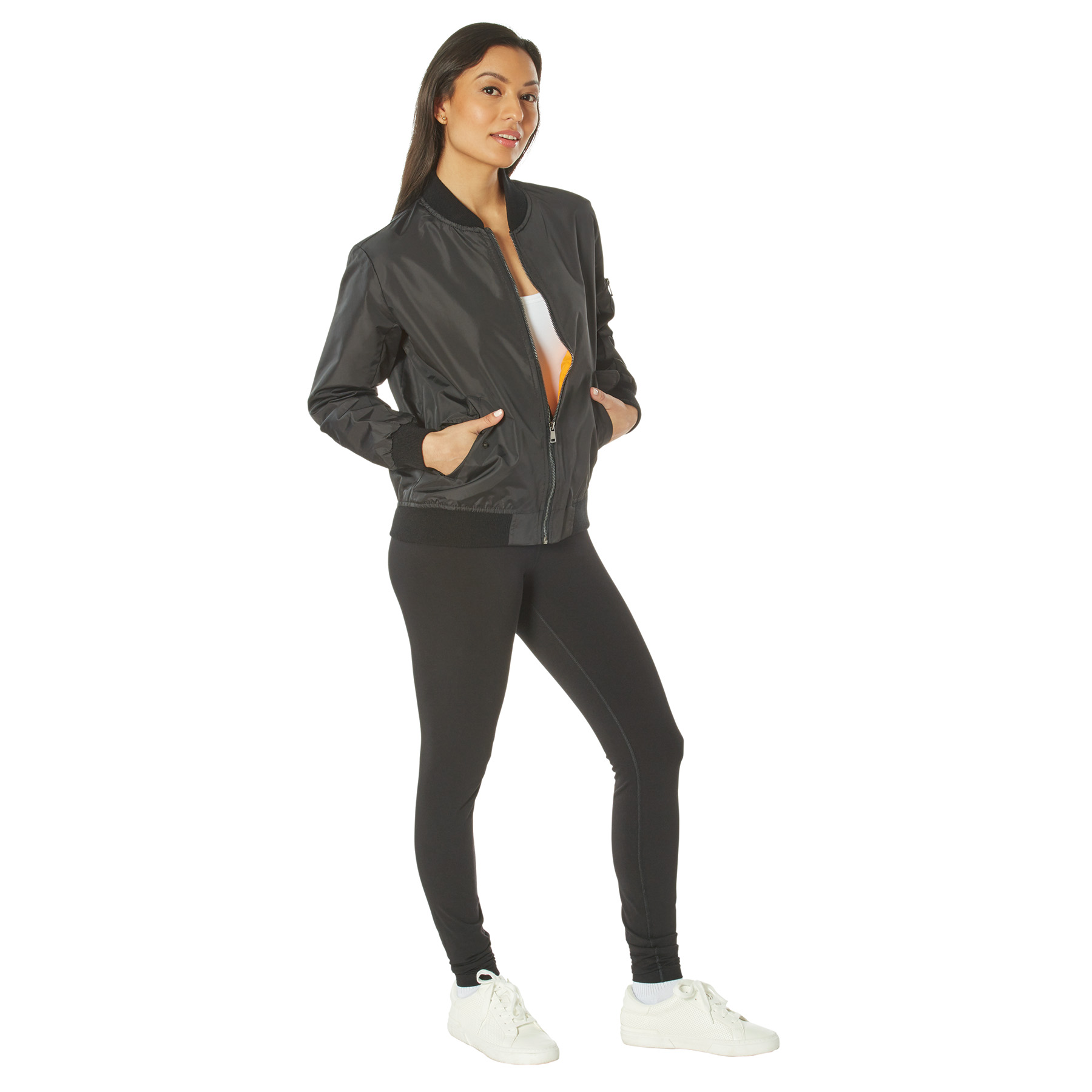 Rothco Rothco Womens Lightweight Ma-1 Flight Jacket - Black, X-Large