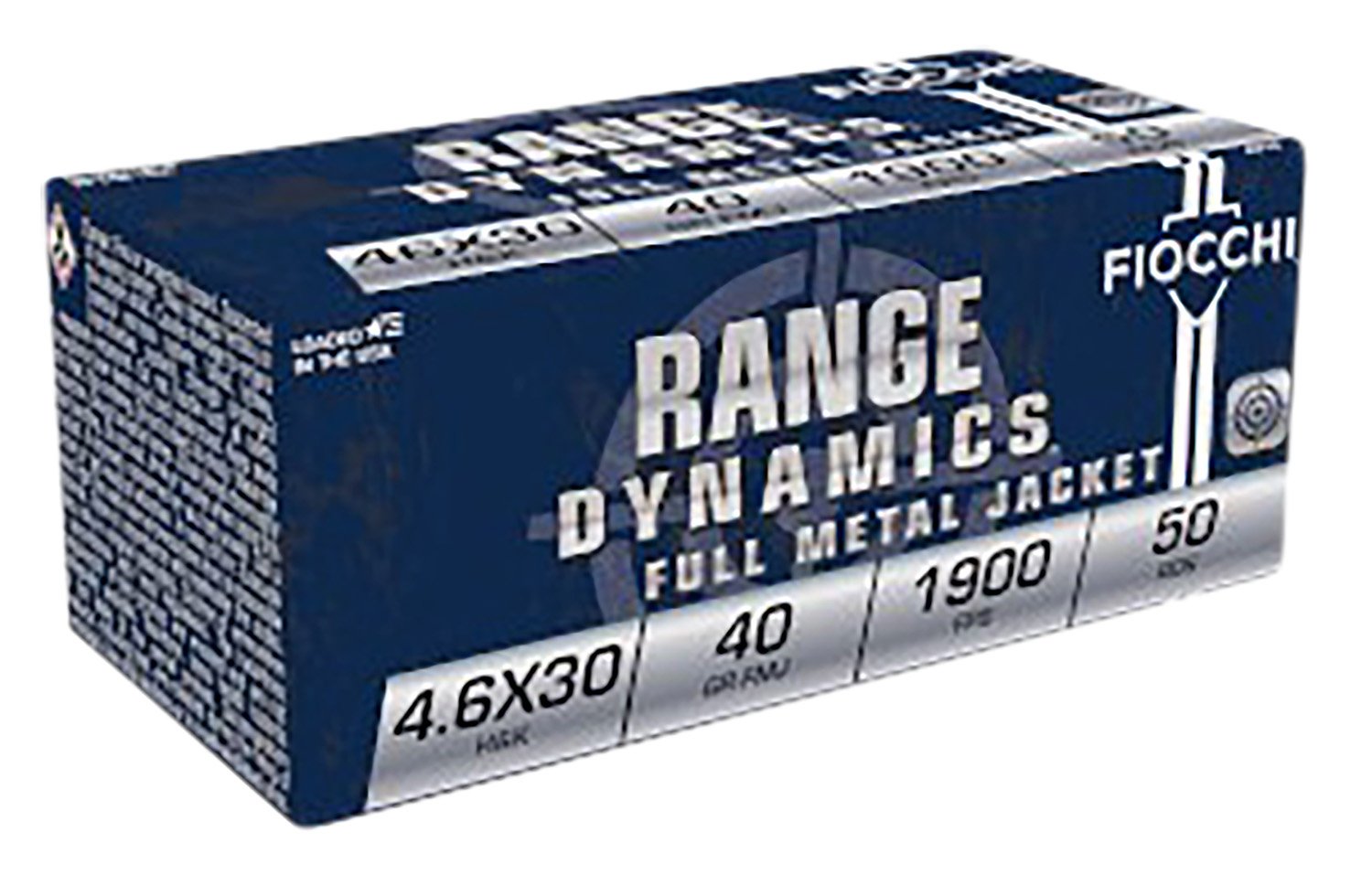 Fiocchi Range Dynamics 4.6x30mm 40gr FMJ Ammo, 50rds - 46EXA - Fiocchi